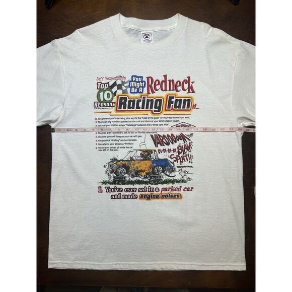 VTG Y2K Jeff Foxworthy’s Comedy Redneck Racing Fan Shirt Sleeve T Shirt Size L - Picture 4 of 12